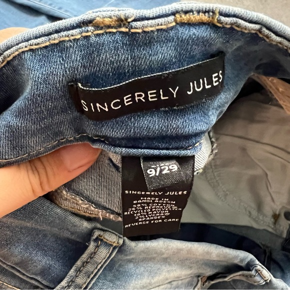 NWT Sincerely Jules High Rise Light Wash Flare Jeans - Picture 5 of 6